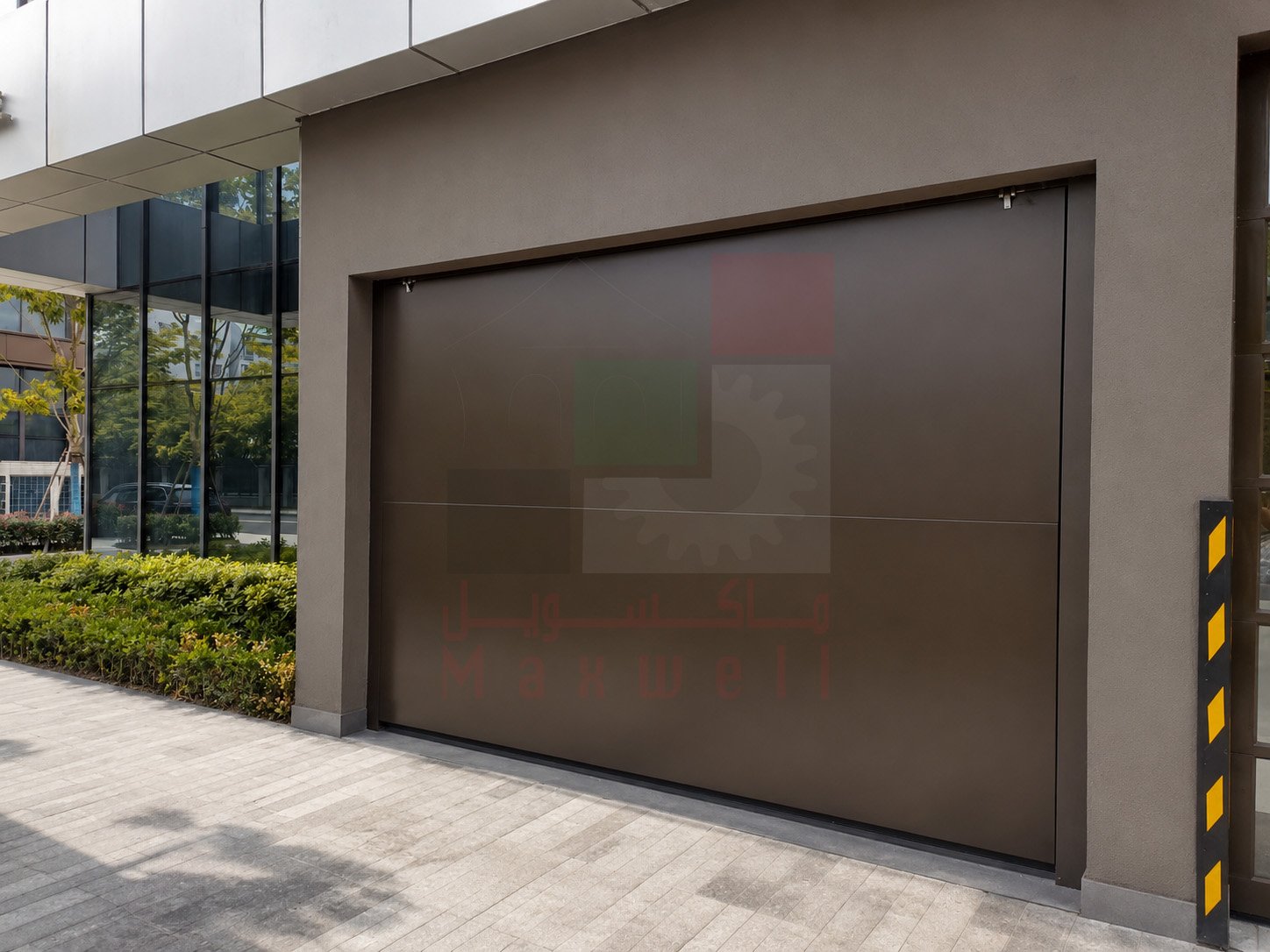 Cladding garage door with modern exterior finish